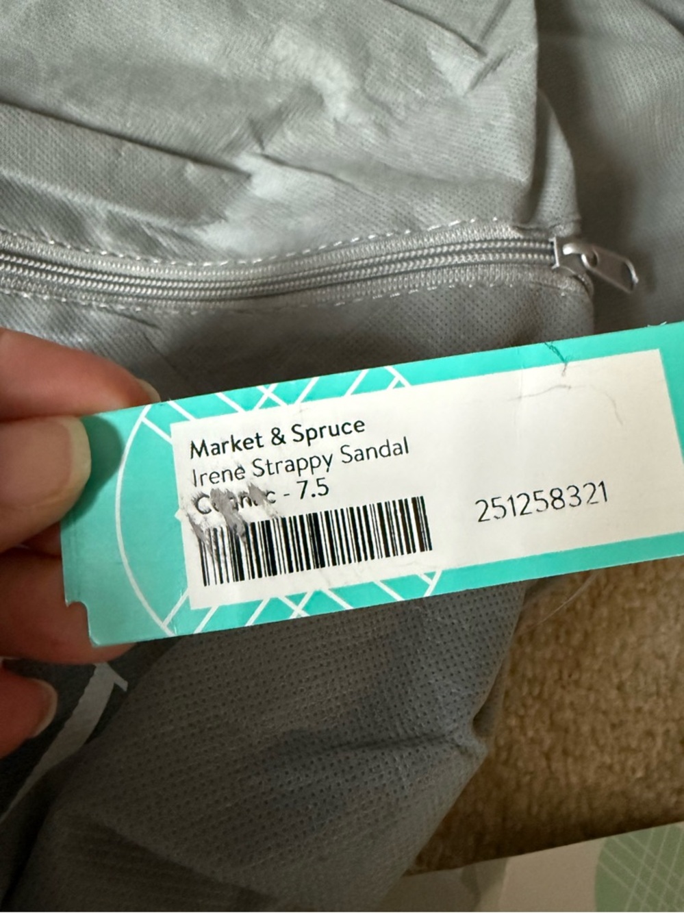 Market & Spruce Irene Tan Strappy Sandals Stitch Fix Thong Flat Size 7.5 - Picture 12 of 12